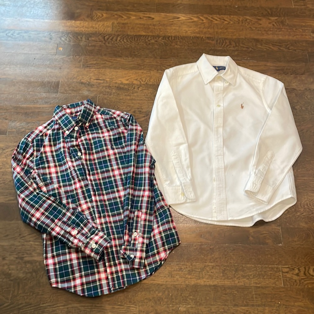 2 Polo button down dress shirts